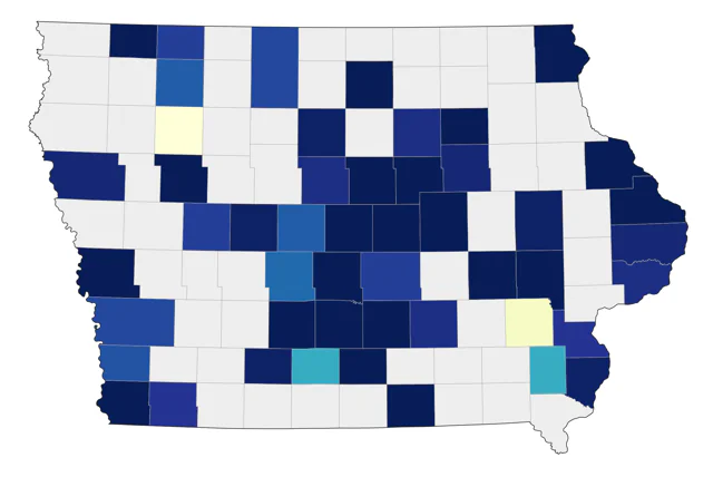 Black-necked Stilt county map