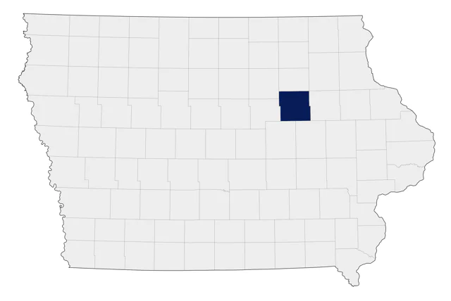 Black-throated Sparrow county map