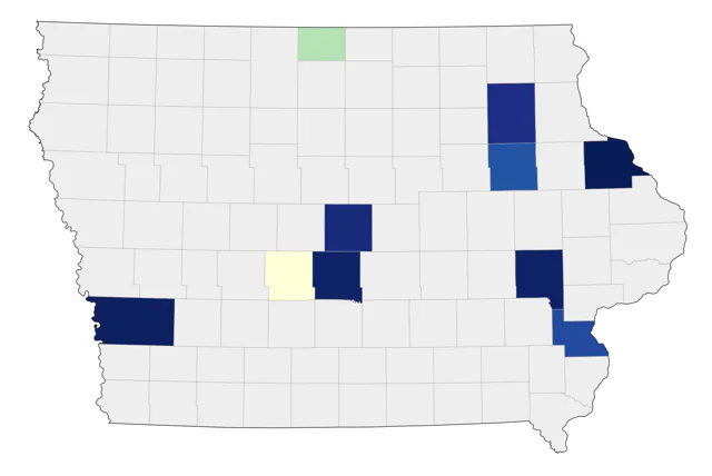 Black Vulture county map