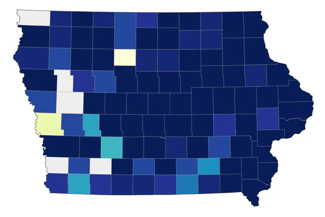 Blackburnian Warbler county map