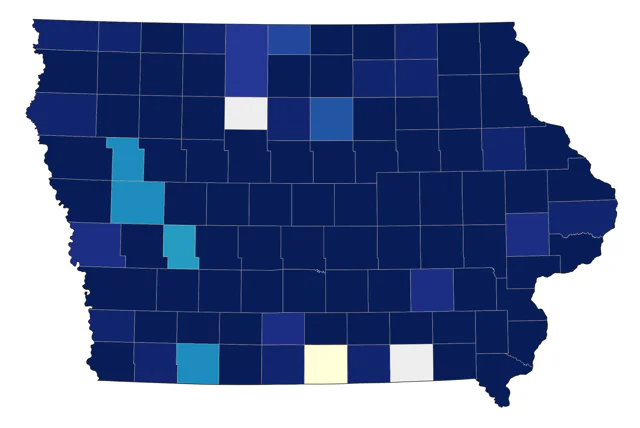 Blackpoll Warbler county map