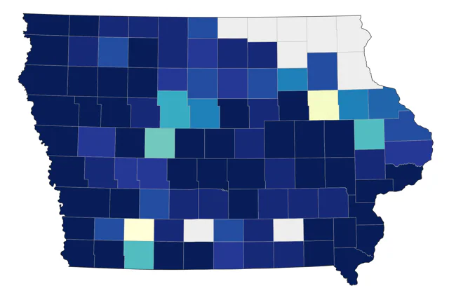 Blue Grosbeak county map