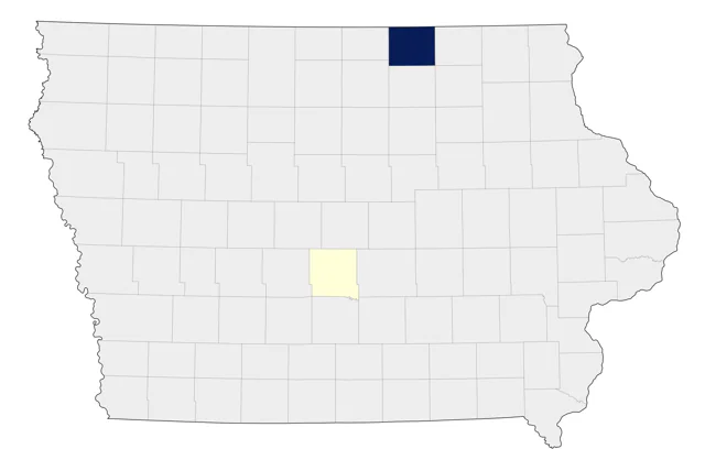 Boreal Chickadee county map