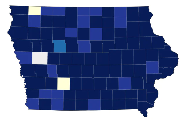 Brown Creeper county map