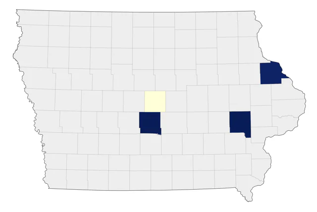 Budgerigar county map
