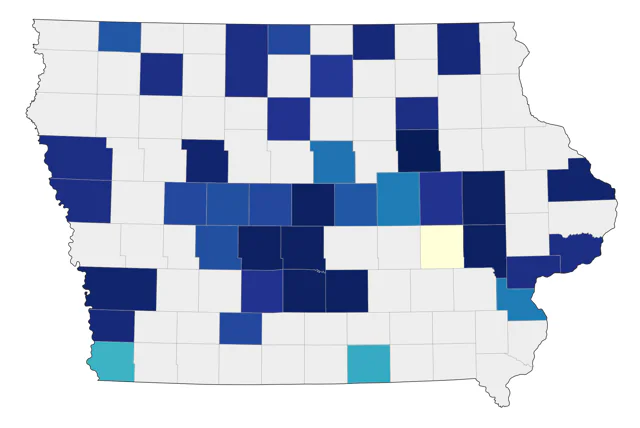Buff-breasted Sandpiper county map