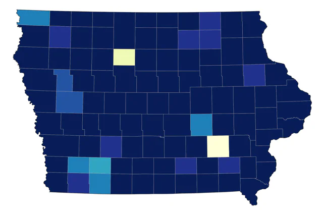 Bufflehead county map