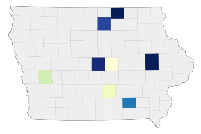 Bullock's Oriole county map