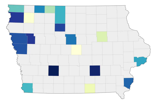 Burrowing Owl county map