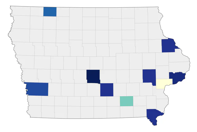 California Gull county map