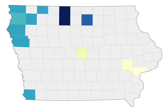 Chestnut-collared Longspur county map
