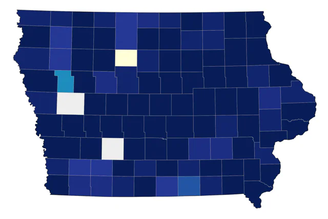 Chestnut-sided Warbler county map
