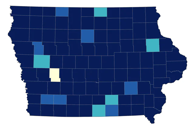 Chimney Swift county map