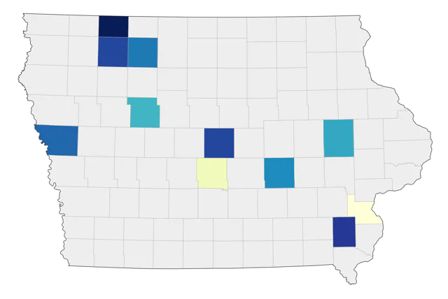 Clark's Grebe county map