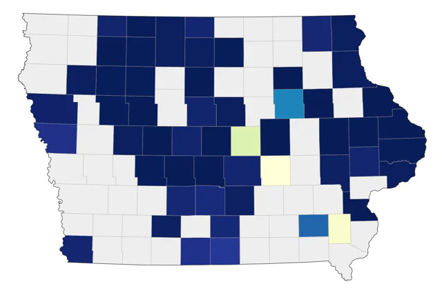 Common Gallinule county map