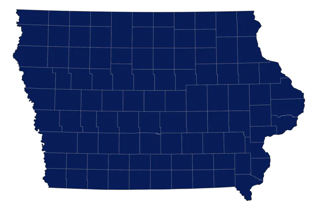 Common Grackle county map