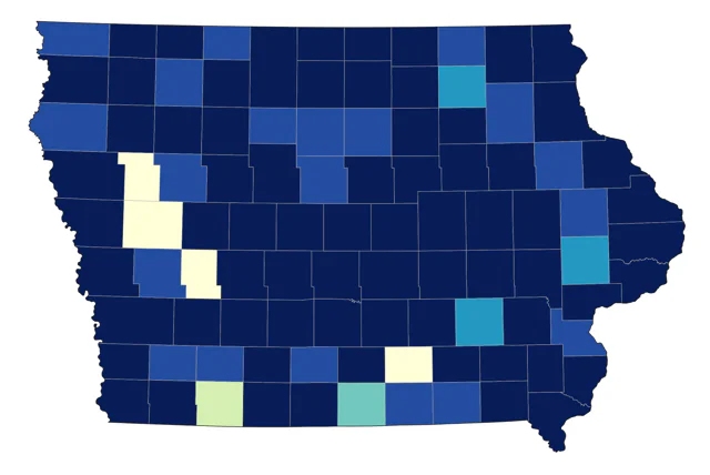 Common Nighthawk county map