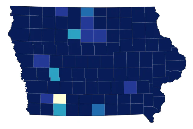 Cooper's Hawk county map