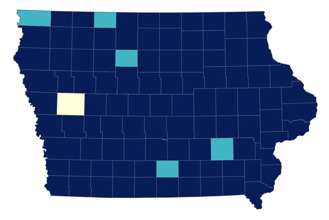 Dickcissel county map