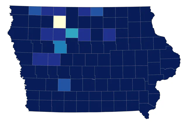 Eastern Towhee county map