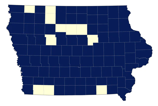 Field Sparrow county map