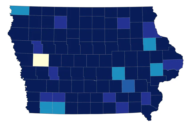 Gadwall county map