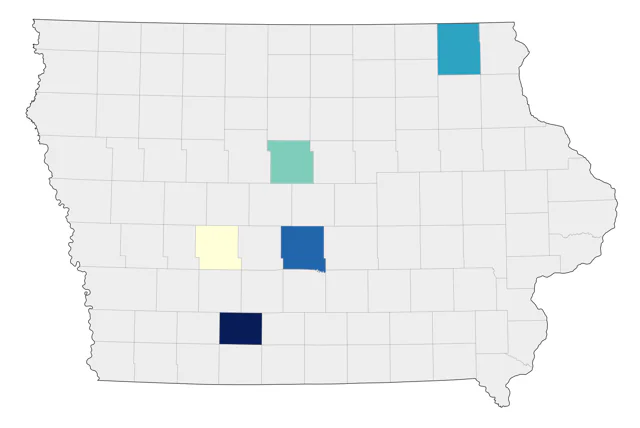 Golden-crowned Sparrow county map