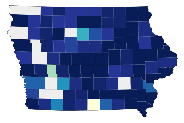 Golden-winged Warbler county map