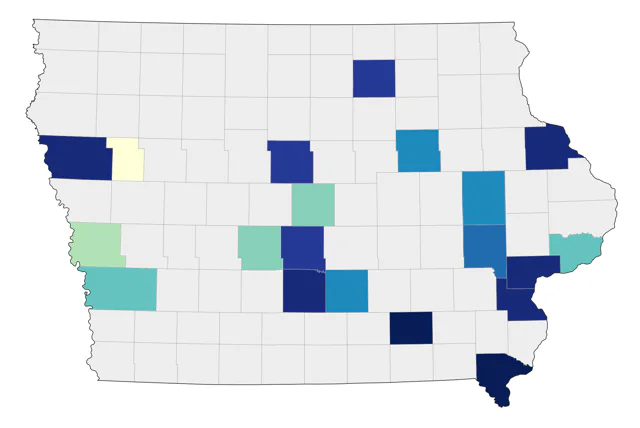 Graylag Goose county map