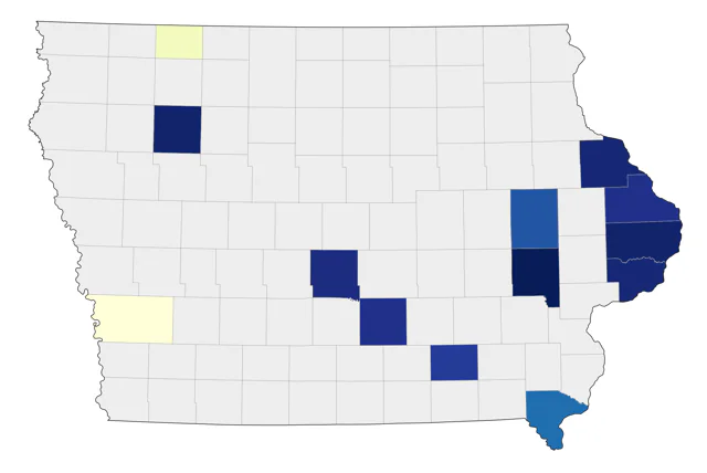 Great Black-backed Gull county map