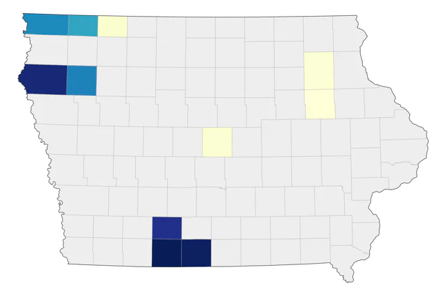 Greater Prairie-Chicken county map