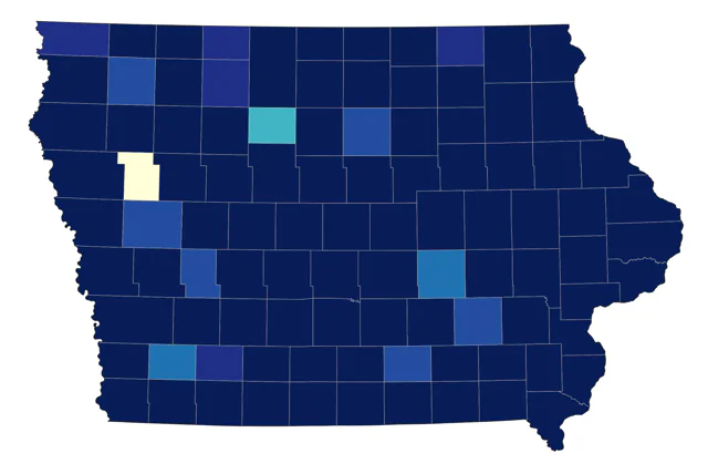 Greater White-fronted Goose county map