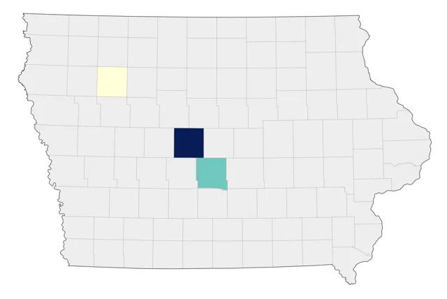 Green-tailed Towhee county map
