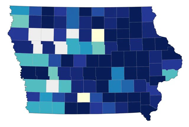 Henslow's Sparrow county map