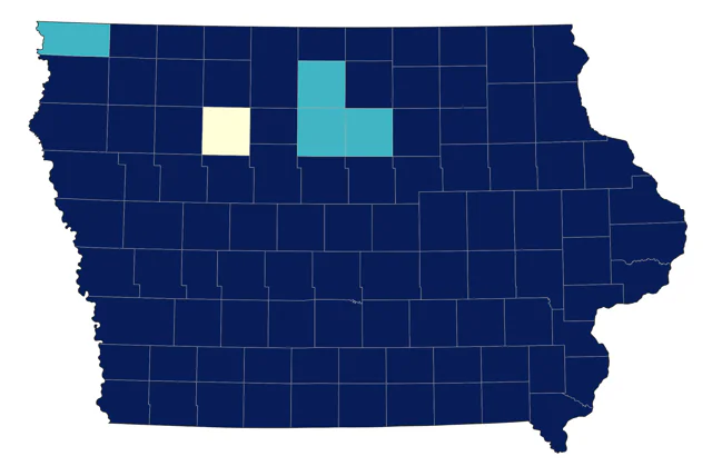 House Finch county map