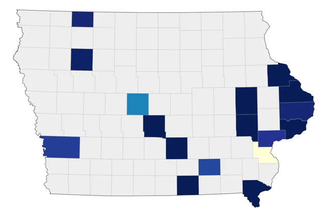 Iceland Gull county map