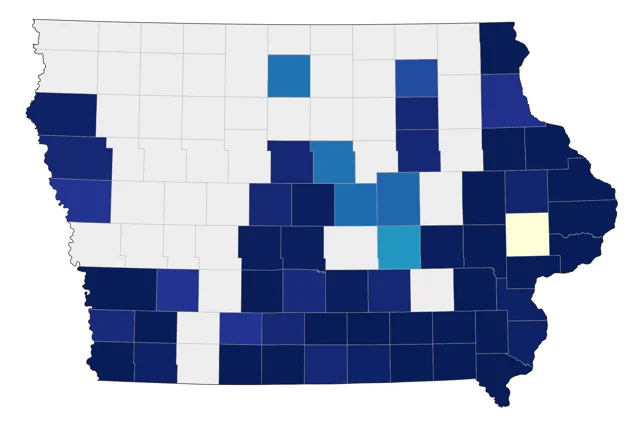 Kentucky Warbler county map