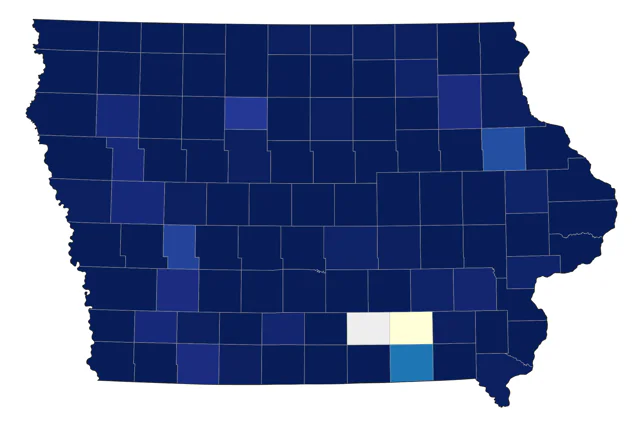 Least Sandpiper county map