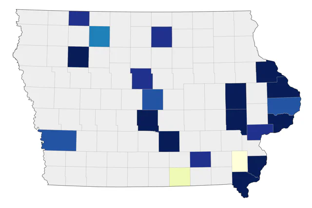 Lesser Black-backed Gull county map