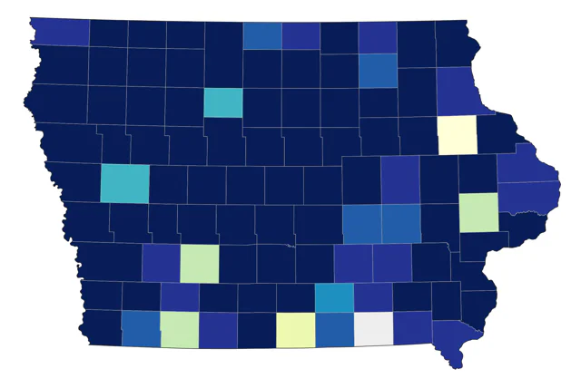 Lincoln's Sparrow county map