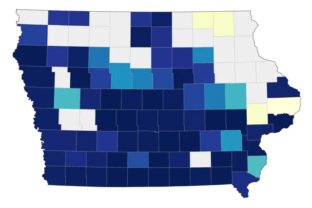 Loggerhead Shrike county map