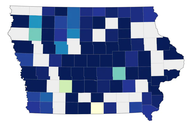 Long-billed Dowitcher county map