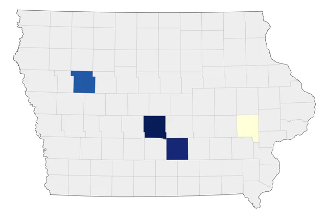 Long-tailed Jaeger county map