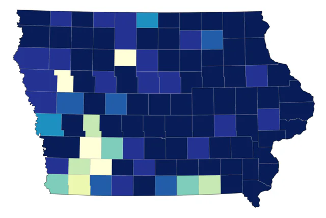 Magnolia Warbler county map