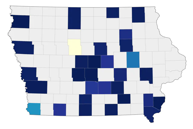 Mississippi Kite county map