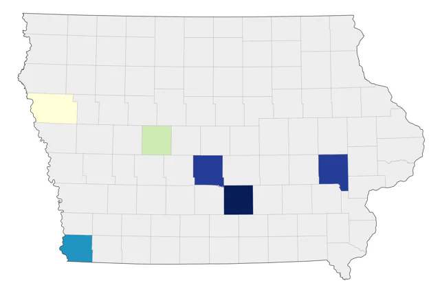 Mottled Duck county map