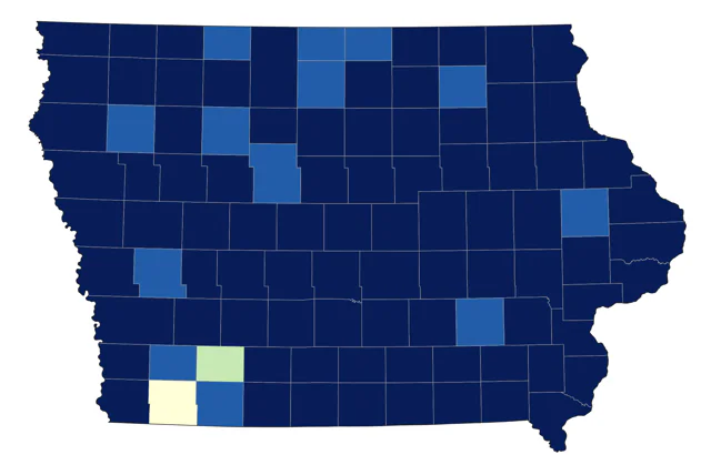Northern Harrier county map