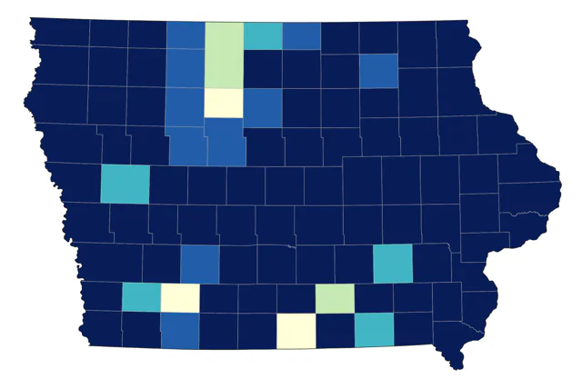 Northern Rough-winged Swallow county map
