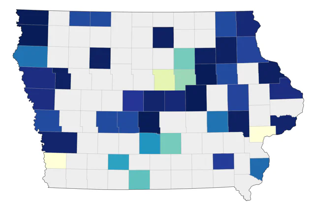 Northern Saw-whet Owl county map