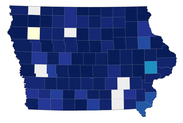 Northern Shrike county map